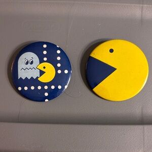 Vintage Pac-Man Themed Button Set